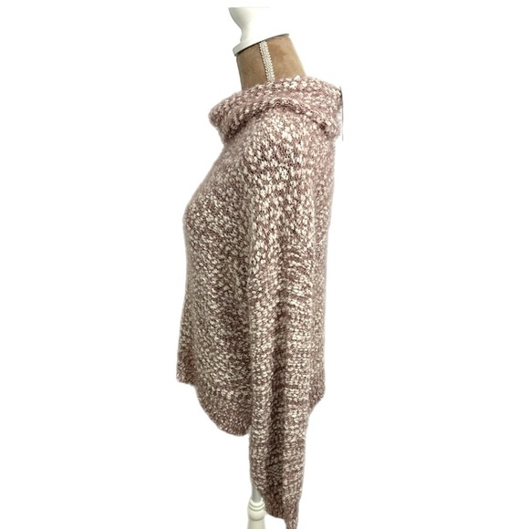 MORAL FIBER Sweater Womens Sz XL Mauve Chunky Preppy Open Knit Soft Turtle Neck - Picture 4 of 11
